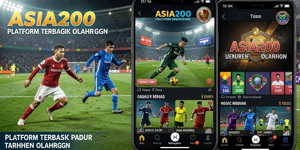 Screenshot ASIA200 menampilkan tampilan taruhan olahraga secara langsung.