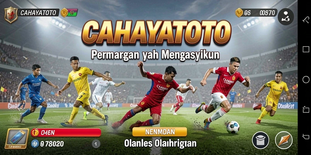 Tangkapan layar gameplay CAHAYATOTO yang menunjukkan aksi olahraga yang seru.