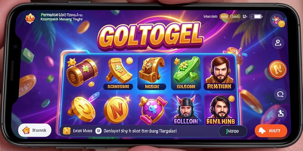 Tampilan gameplay GOLTOGEL yang penuh warna dan menyenangkan.