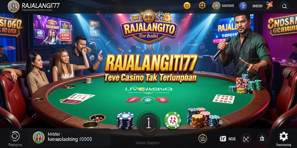 Tampilan gameplay RAJALANGIT77 dengan dealer langsung yang memikat.