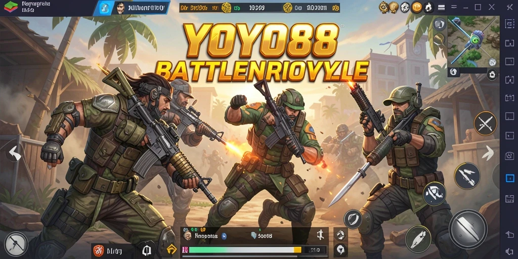 Gameplay seru dalam pertarungan Battle Royale di YOYO88.